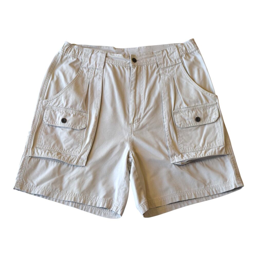 Survival Outfitters Vintage Cargo Shorts Medium - Khaki Cotton Utility Hiking